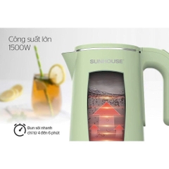 Ấm siêu tốc Inox 2 lớp 1.8L Sunhouse SHD1353