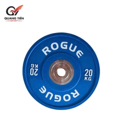 Tạ bánh cao su lõi thép nhỏ ROGUE cao cấp 20kg lỗ 50 nhập khẩu - Màu Xanh Dương (1 cặp)