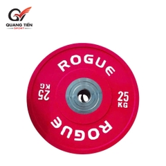 Tạ bánh cao su lõi thép nhỏ ROGUE cao cấp 25kg lỗ 50 nhập khẩu - Màu đỏ (1 cặp)