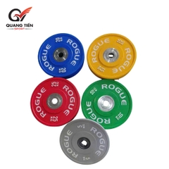 Tạ bánh cao su lõi thép nhỏ ROGUE cao cấp 25kg lỗ 50 nhập khẩu - Màu đỏ (1 cặp)