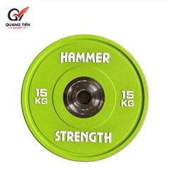 Tạ bánh cao su lõi thép nhỏ Hammer Strength cao cấp lỗ 50 nhập khẩu (Set 5 - 25kg)