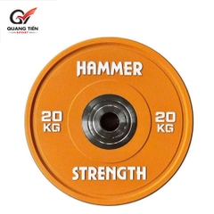 Tạ bánh cao su lõi thép nhỏ Hammer Strength cao cấp lỗ 50 nhập khẩu (Set 5 - 25kg)