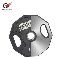 Tạ bánh cao su lõi thép Hammer Strength màu đen cao cấp lỗ 50 nhập khẩu (giá 1 cặp)