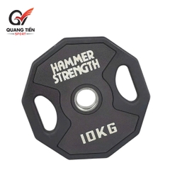 Tạ bánh cao su lõi thép Hammer Strength màu đen cao cấp lỗ 50 nhập khẩu (giá 1 cặp)