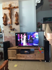 KỆ TIVI 1M8 TẤM PHẲNG GỖ TẦN BÌ (SỒI NGA) - KE06