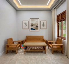 SOFA NHẬT (CAO) 6 MÓN GỖ TẦN BÌ 100% - SF07