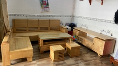 SOFA GÓC GỖ TẦN BÌ (SỒI NGA)- SF01