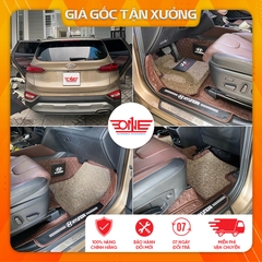 Thảm lót sàn ô tô 8D Hyundai SantaFe 2019 - 2020 FULL viền cửa