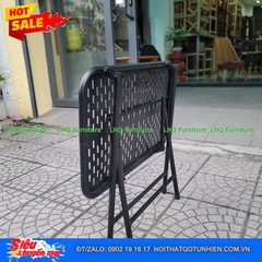 Bàn Cafe Xếp Gọn Khung Sắt – Kích Thước Vàng 40x60x51cm Cho Mọi Không Gian