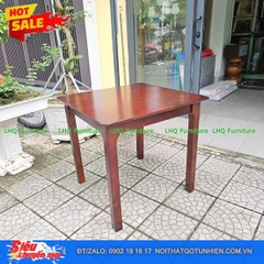 Bộ bàn ăn 4 ghế Mango bàn vuông 80 – Gỗ cao su tự nhiên, mặt nệm êm ái, giá rẻ
