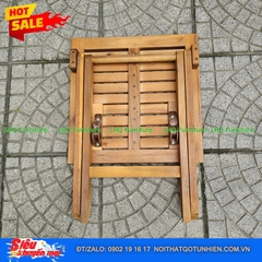Bàn Cafe Xếp Gọn Gỗ Tràm Tự Nhiên 40x40x40cm – Chắc Chắn, Bền Đẹp, Giá Rẻ Tại Nội Thất LHQ