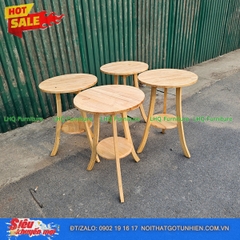 Bàn Cafe 2 Tầng 60x60x75cm – Đa Năng, Thông Minh, Gọn Nhẹ