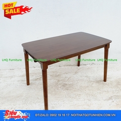 Bộ bàn 4 ghế chữ A bàn 1m2 giả đá Walnut – Sang trọng, hiện đại, dễ vệ sinh
