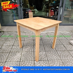 Bộ bàn ăn 4 ghế chữ A bàn vuông 80cm – Gỗ tự nhiên, thiết kế độc đáo cho không gian nhỏ