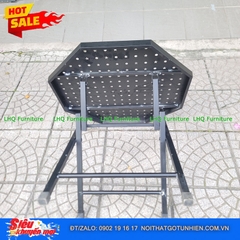 Bàn Cafe Bát Giác Sắt Xếp Gọn – Độc Đáo, Thông Minh Cho Mọi Không Gian