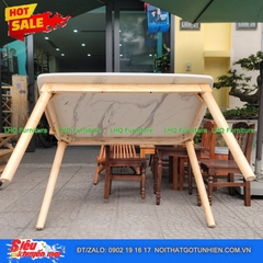 Bàn 1m2 giả đá 4 ghế Mango mặt gỗ – Sang trọng, bền đẹp, tinh tế cho mọi nhà
