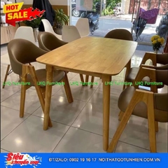 Bộ bàn ăn 1m2 gỗ 4 ghế chữ A – Thiết kế độc đáo, chắc chắn, sang trọng
