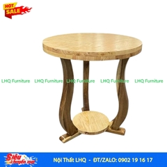 Bàn Vintage Mặt Tròn 50 – Ba Chân Cong Mềm, Ba Đế Vững Chắc, Đẹp Từ Mọi Góc Nhìn