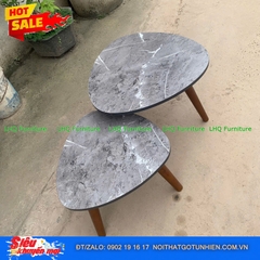 Bàn DIY Chân Gỗ Cao Su Màu Walnut – Mặt Hình Tim Độc Đáo, Hiện Đại Và Tiện Dụng