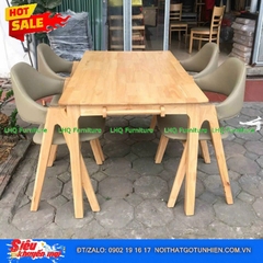 Bộ bàn ăn 1m2 gỗ 4 ghế chữ A – Thiết kế độc đáo, chắc chắn, sang trọng