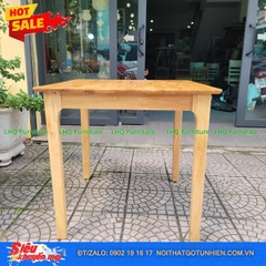 Bộ bàn ăn 4 ghế Mango chân vuông 80x80cm – Mặt gỗ tự nhiên, chân tháo ráp
