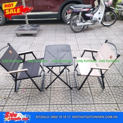 Bộ Bàn Chữ Nhật 40x60x50cm + 2 Ghế Camping – Giá Rẻ, Gọn Nhẹ, Bền Đẹp