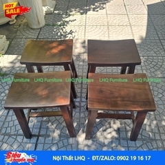 Ghế Đôn Vintage – Giằng Ngang Dọc Vuông Vắn, Chắc Chắn, Đẹp Tinh Tế