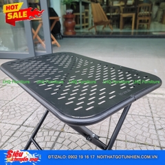 Bàn Cafe Xếp Gọn Khung Sắt – Kích Thước Vàng 40x60x51cm Cho Mọi Không Gian