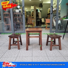 Bộ Bàn Ghế Cafe Đôn Mini Phong Cách Cổ Điển – Giá Chỉ 690.000đ Tại LHQ Furniture