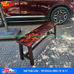 Ghế Bench Gỗ Vintage – Dài 1m2, Mặt Dày 1,5cm, Khung Keo Chắc