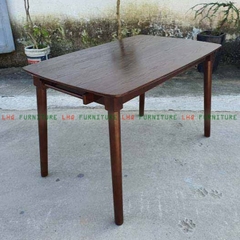 Bộ bàn ăn 1m2 4 ghế Cabin nệm – Bàn gỗ tự nhiên, ghế nệm êm ái