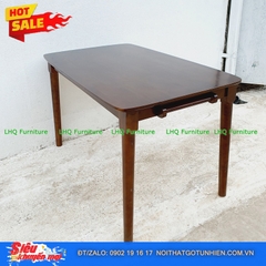 Bộ bàn ăn Butter 4 ghế nệm bàn 1m2 màu Walnut – Giá tốt