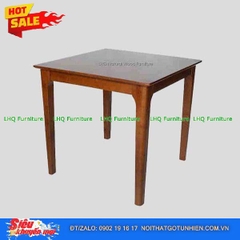 Bộ bàn ăn chân vuông 4 ghế Cabin Monstar Gỗ cao su tự nhiên, ghế nệm êm ái