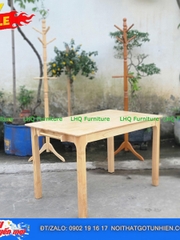Bộ bàn ăn 1m2 gỗ 2 ghế Cabin 1 ghế bench – Sự kết hợp độc đáo, tiết kiệm diện tích