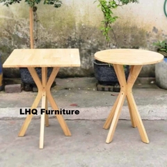 Bộ Bàn Ăn Chân Chụm Tròn 60 + 2 Ghế 7 Nan – Gỗ Tự Nhiên, Chắc Chắn – LHQ Furniture