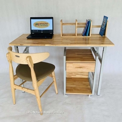 Bàn làm việc 1m2, Khung sắt sơn tĩnh điện, Gấp chân tiện lợi