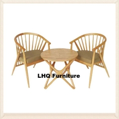 Bộ Bàn Ăn Chân Sao + 2 Ghế 12 Nan – Thoáng Mát, Chắc Chắn – LHQ Furniture