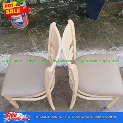 Bộ bàn 4 ghế Cabin bàn 2 tầng tròn 60cm – Màu gỗ tự nhiên – Nệm si Thái Lan êm ái