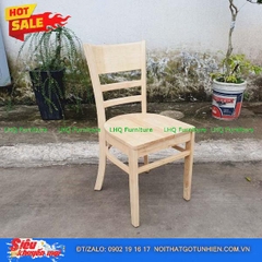 Bộ bàn 4 ghế Cabin mặt gỗ bàn 2 tầng tròn 60cm – Màu tự nhiên – Ghế mặt gỗ chắc chắn