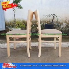 Bộ bàn 4 ghế Cabin bàn 2 tầng tròn 60cm – Màu gỗ tự nhiên – Nệm si Thái Lan êm ái