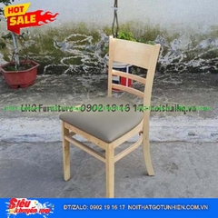 Bộ bàn ăn chân vuông 4 ghế Cabin Monstar Gỗ cao su tự nhiên, ghế nệm êm ái