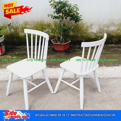 Bộ bàn ăn 4 ghế song tiện – 100% gỗ cao su tự nhiên – 3 màu lựa chọn: trắng, tự nhiên, walnut – Nội Thất LHQ