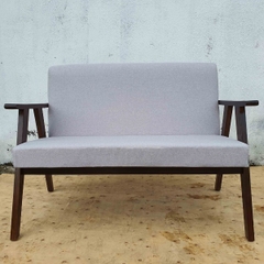 Ghế sofa đôi, Tay dẹt ấn tượng, Gỗ cao su, Tháo ráp nhanh