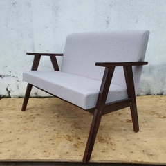 Ghế sofa đôi, Tay dẹt ấn tượng, Gỗ cao su, Tháo ráp nhanh