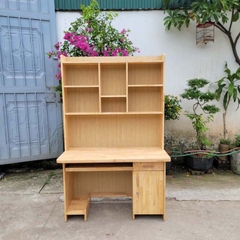 Bàn học sinh có giá sách 1m2, gỗ cao su tự nhiên, tháo ráp tiện lợi, bảo hành