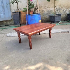 Bàn Trà Nhật, Chân Gỗ Tiện, Mặt 50x70, Hoàn Thiện Kỹ, Kết Cấu Tốt