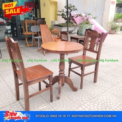 Bộ Bàn Ghế Cafe Gỗ Tự Nhiên – Giá Ưu Đãi 1.500.000đ Tại LHQ