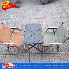 Bộ Bàn Chữ Nhật 40x60x50cm + 2 Ghế Camping – Giá Rẻ, Gọn Nhẹ, Bền Đẹp