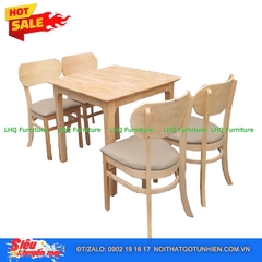 Bộ bàn Butter 4 ghế, bàn vuông 80cm – Tối ưu diện tích | LHQ Furniture