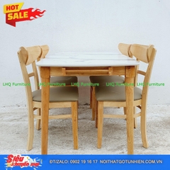 Bộ bàn 1m2 giả đá 4 ghế Panda – Sang trọng, êm ái, dễ vệ sinh